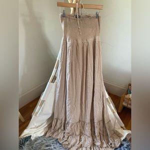 Pink blush beige maternity dress / worn 45 minutes